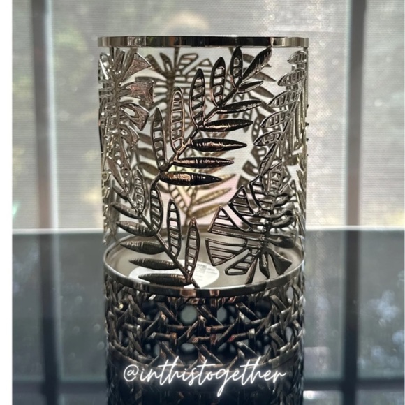 Bath & Body Works Palm Leaf Single Wick Candle Holder - LAST 1! - Picture 2 of 6